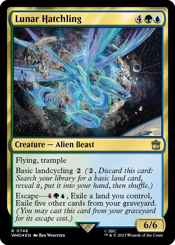 Image for Lunar Hatchling (Surge Foil) (746) (Universes Beyond: Doctor Who) - Magic: The Gathering