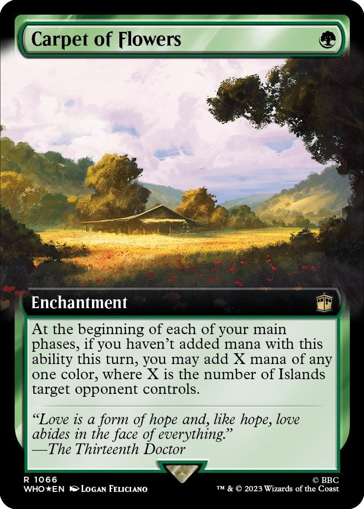 Image for Carpet of Flowers (Extended Art) (Surge Foil) (1066) (Universes Beyond: Doctor Who) - Magic: The Gathering