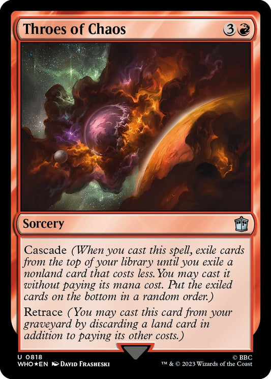 Image for Throes of Chaos (Surge Foil) (818) (Universes Beyond: Doctor Who) - Magic: The Gathering