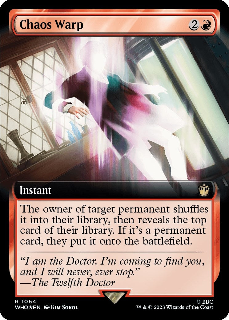 Image for Chaos Warp (Extended Art) (Surge Foil) (1064) (Universes Beyond: Doctor Who) - Magic: The Gathering