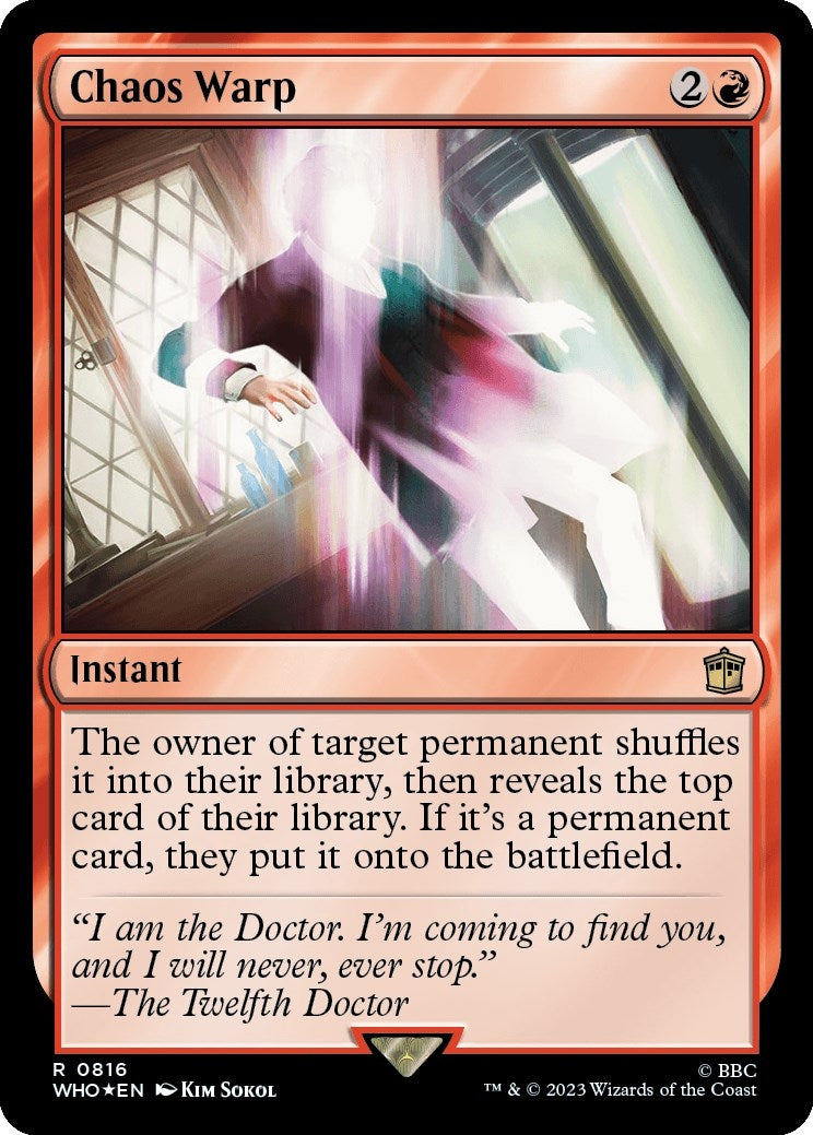 Image for Chaos Warp (Surge Foil) (816) (Universes Beyond: Doctor Who) - Magic: The Gathering