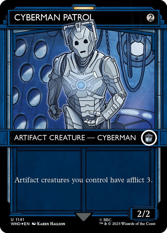 Image for Cyberman Patrol (Showcase) (Surge Foil) (1141) (Universes Beyond: Doctor Who) - Magic: The Gathering
