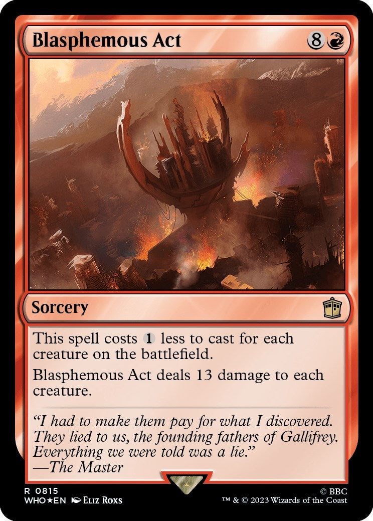 Image for Blasphemous Act (Surge Foil) (815) (Universes Beyond: Doctor Who) - Magic: The Gathering
