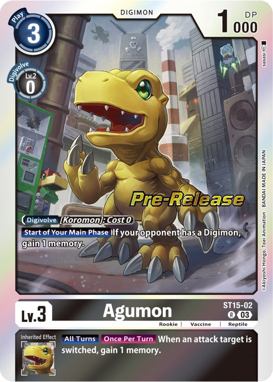 Image for Agumon (ST15-02 R) (Starter Deck 15: Dragon of Courage Pre-Release Cards) - Digimon Card Game