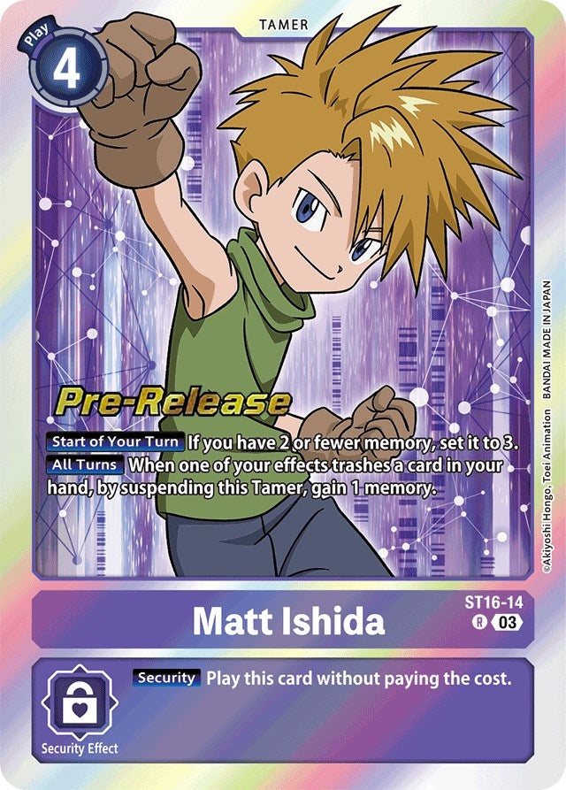 Image for Matt Ishida (ST16-14 R) (Starter Deck 16: Wolf of Friendship Pre-Release Cards) - Digimon Card Game