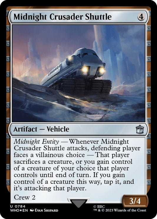 Image for Midnight Crusader Shuttle (Surge Foil) (784) (Universes Beyond: Doctor Who) - Magic: The Gathering