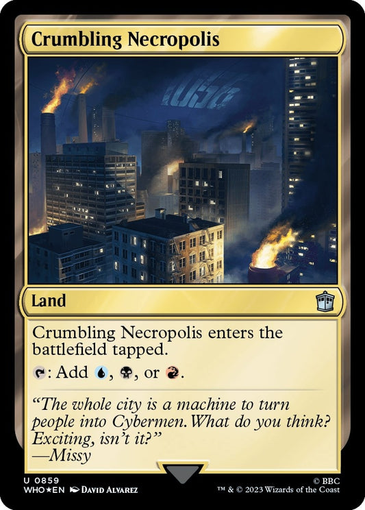 Image for Crumbling Necropolis (Surge Foil) (859) (Universes Beyond: Doctor Who) - Magic: The Gathering