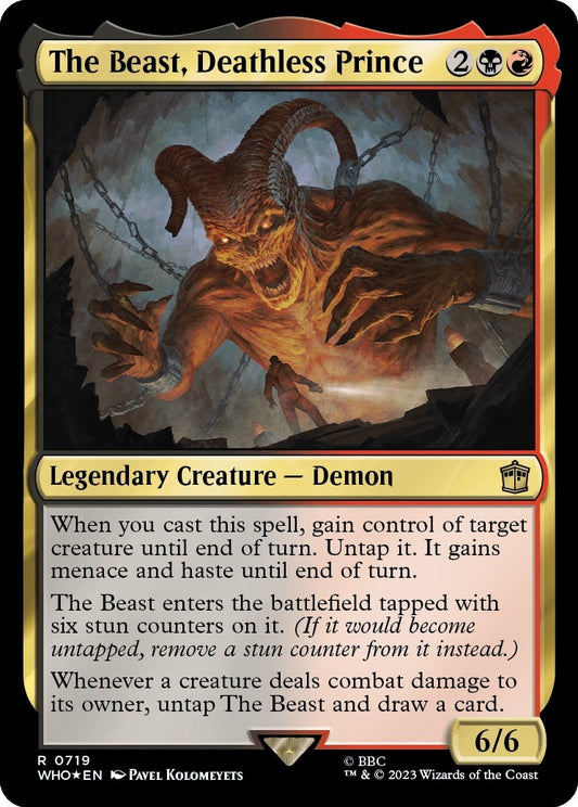 Image for The Beast, Deathless Prince (Surge Foil) (719) (Universes Beyond: Doctor Who) - Magic: The Gathering