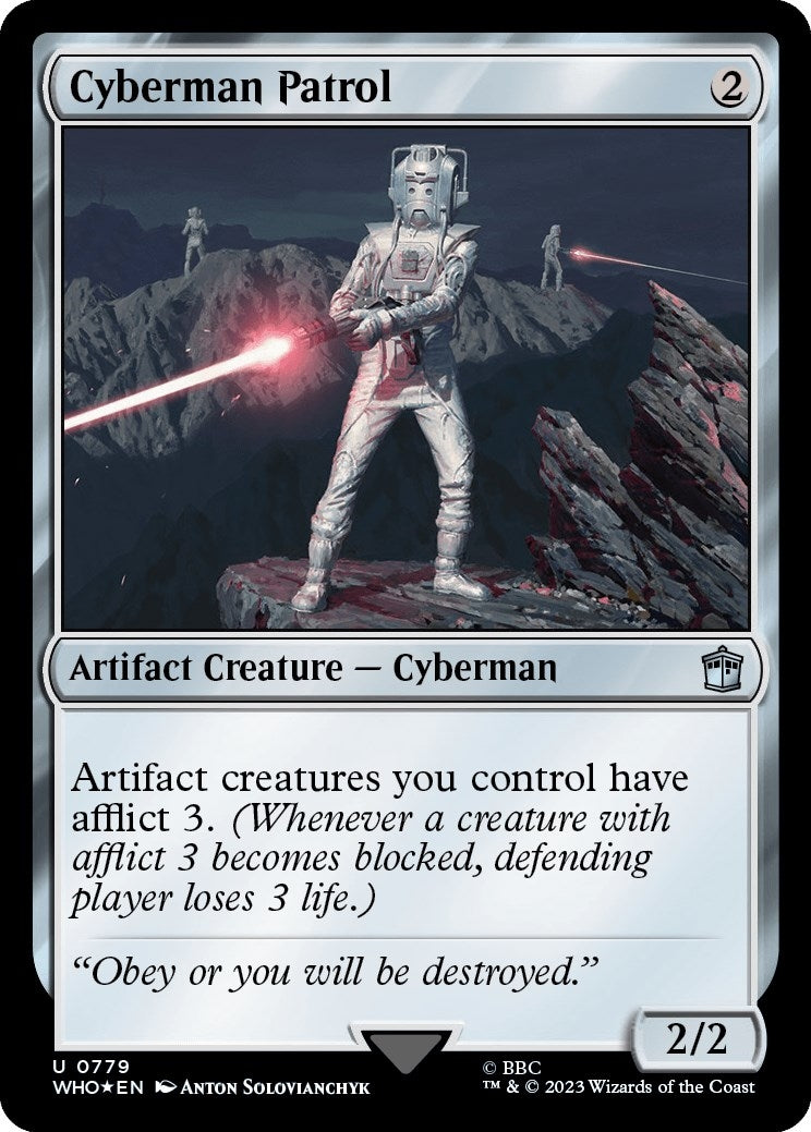 Image for Cyberman Patrol (Surge Foil) (779) (Universes Beyond: Doctor Who) - Magic: The Gathering