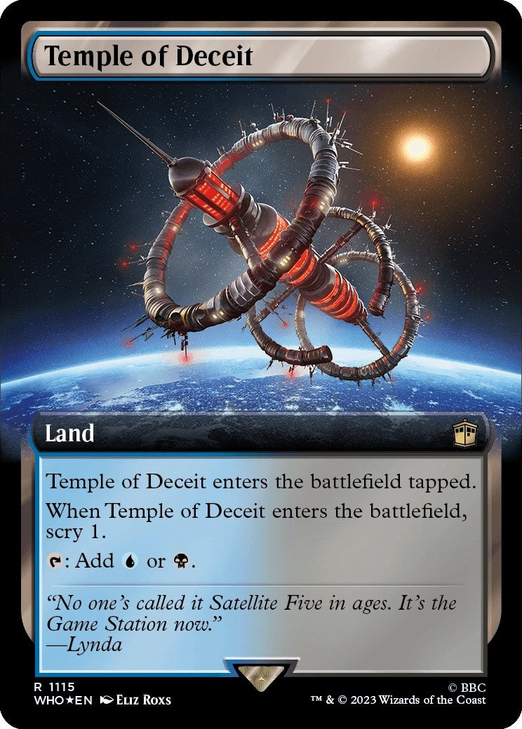 Image for Temple of Deceit (Extended Art) (Surge Foil) (1115) (Universes Beyond: Doctor Who) - Magic: The Gathering