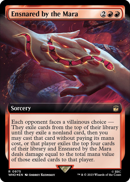 Image for Ensnared by the Mara (Extended Art) (Surge Foil) (975) (Universes Beyond: Doctor Who) - Magic: The Gathering