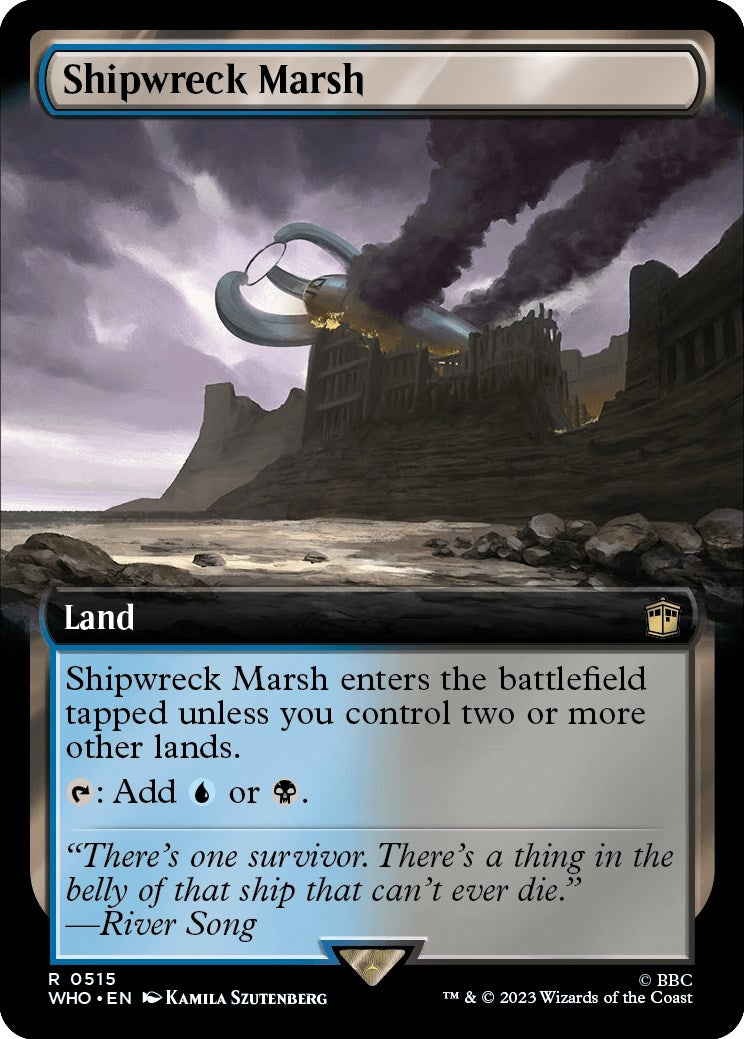 Image for Shipwreck Marsh (Extended Art) (515) (Universes Beyond: Doctor Who) - Magic: The Gathering