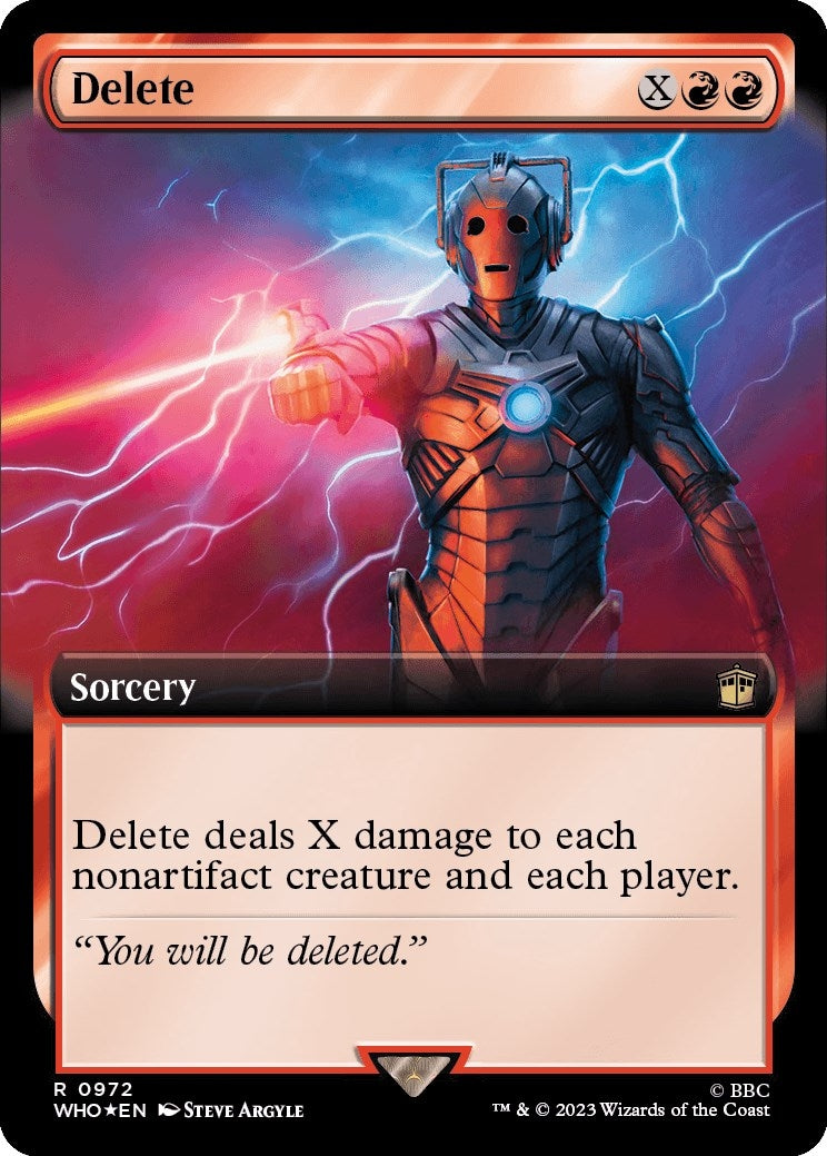 Image for Delete (Extended Art) (Surge Foil) (972) (Universes Beyond: Doctor Who) - Magic: The Gathering