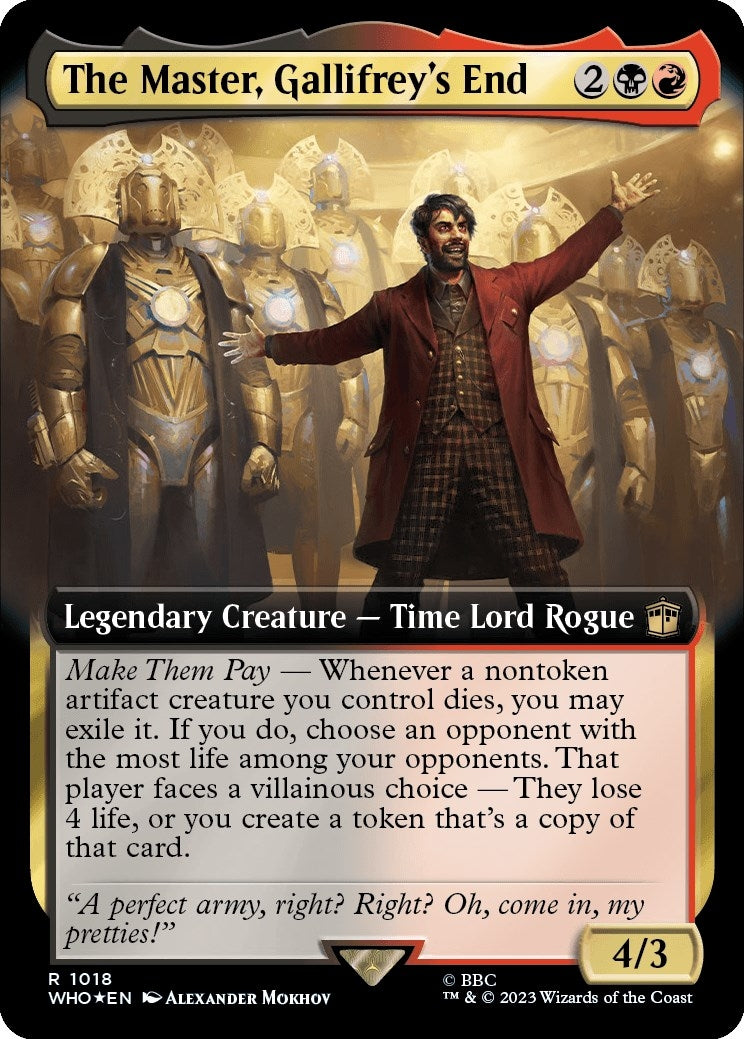 Image for The Master, Gallifrey's End (Extended Art) (Surge Foil) (1018) (Universes Beyond: Doctor Who) - Magic: The Gathering