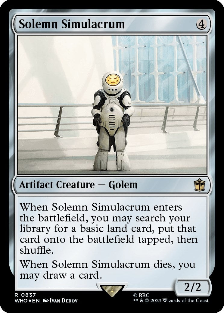 Image for Solemn Simulacrum (Surge Foil) (837) (Universes Beyond: Doctor Who) - Magic: The Gathering