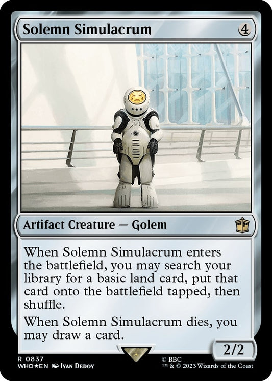 Image for Solemn Simulacrum (Surge Foil) (837) (Universes Beyond: Doctor Who) - Magic: The Gathering