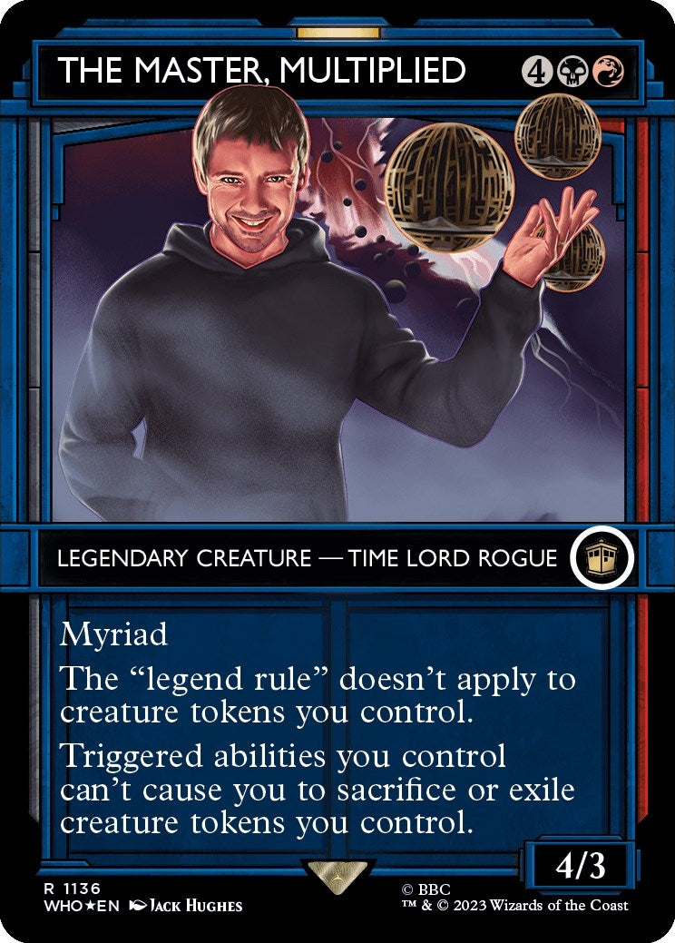 Image for The Master, Multiplied (Showcase) (Surge Foil) (1136) (Universes Beyond: Doctor Who) - Magic: The Gathering