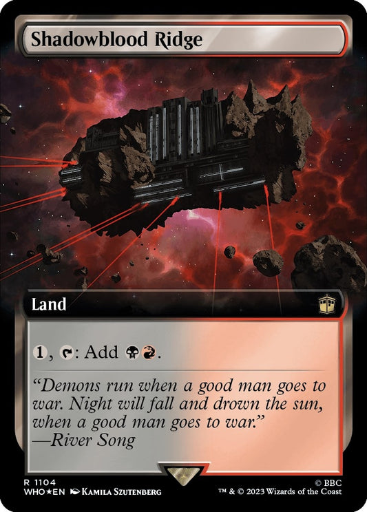 Image for Shadowblood Ridge (Extended Art) (Surge Foil) (1104) (Universes Beyond: Doctor Who) - Magic: The Gathering