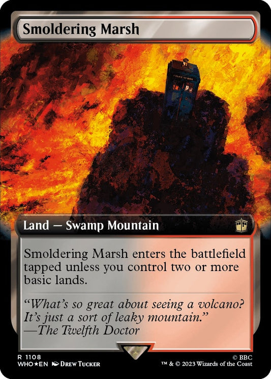 Image for Smoldering Marsh (Extended Art) (Surge Foil) (1108) (Universes Beyond: Doctor Who) - Magic: The Gathering