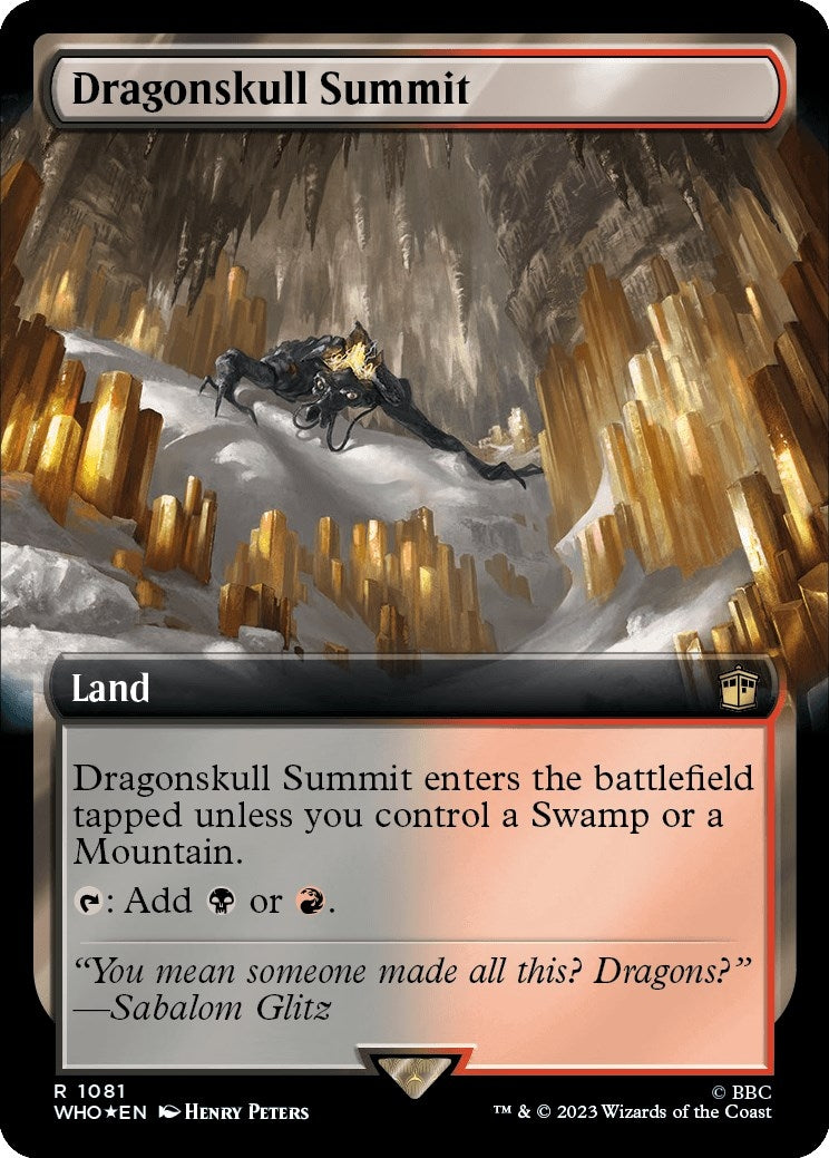 Image for Dragonskull Summit (Extended Art) (Surge Foil) (1081) (Universes Beyond: Doctor Who) - Magic: The Gathering