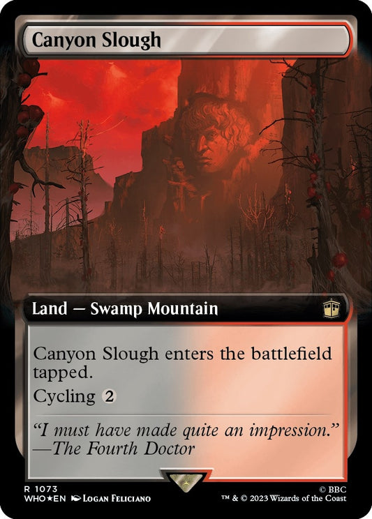 Image for Canyon Slough (Extended Art) (Surge Foil) (1073) (Universes Beyond: Doctor Who) - Magic: The Gathering