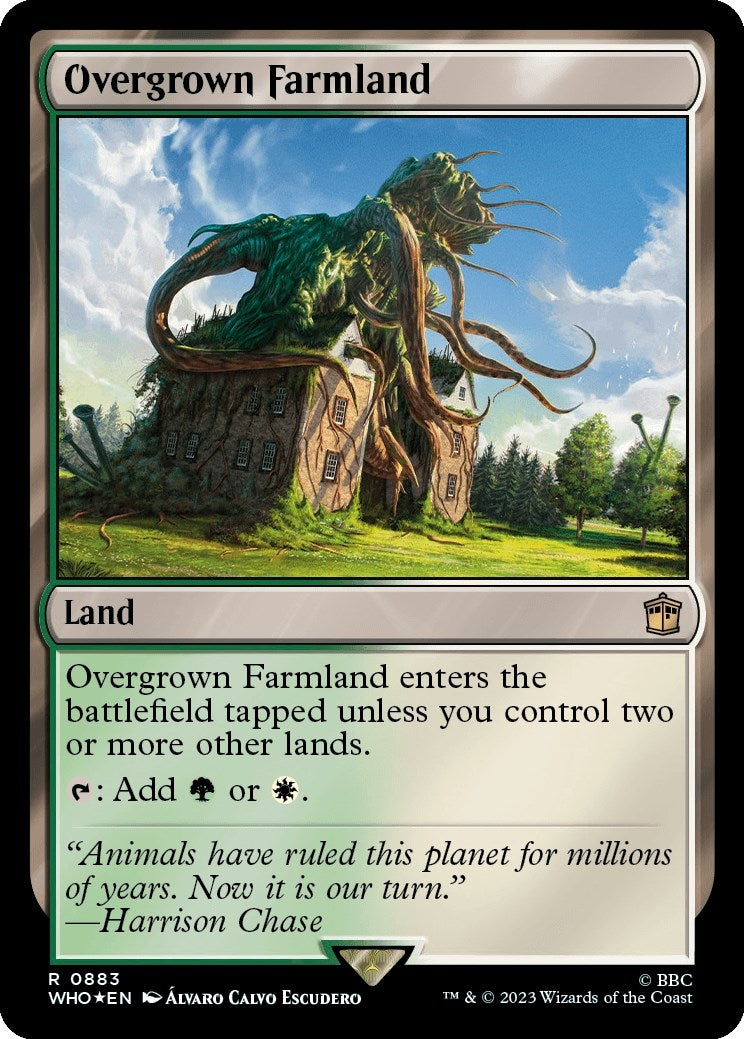 Image for Overgrown Farmland (Surge Foil) (883) (Universes Beyond: Doctor Who) - Magic: The Gathering