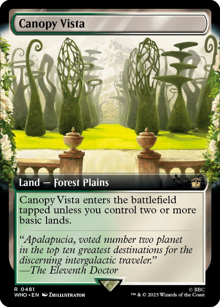 Image for Canopy Vista (Extended Art) (481) (Universes Beyond: Doctor Who) - Magic: The Gathering