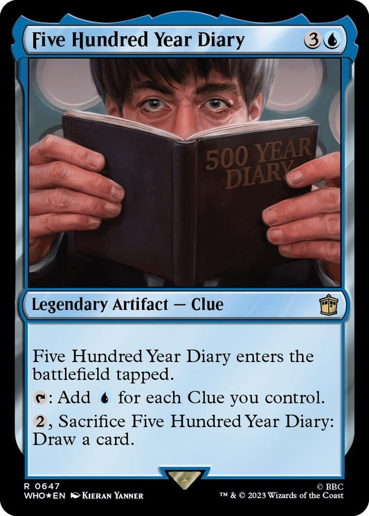 Image for Five Hundred Year Diary (Surge Foil) (647) (Universes Beyond: Doctor Who) - Magic: The Gathering