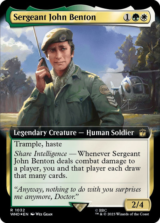 Image for Sergeant John Benton (Extended Art) (Surge Foil) (1032) (Universes Beyond: Doctor Who) - Magic: The Gathering