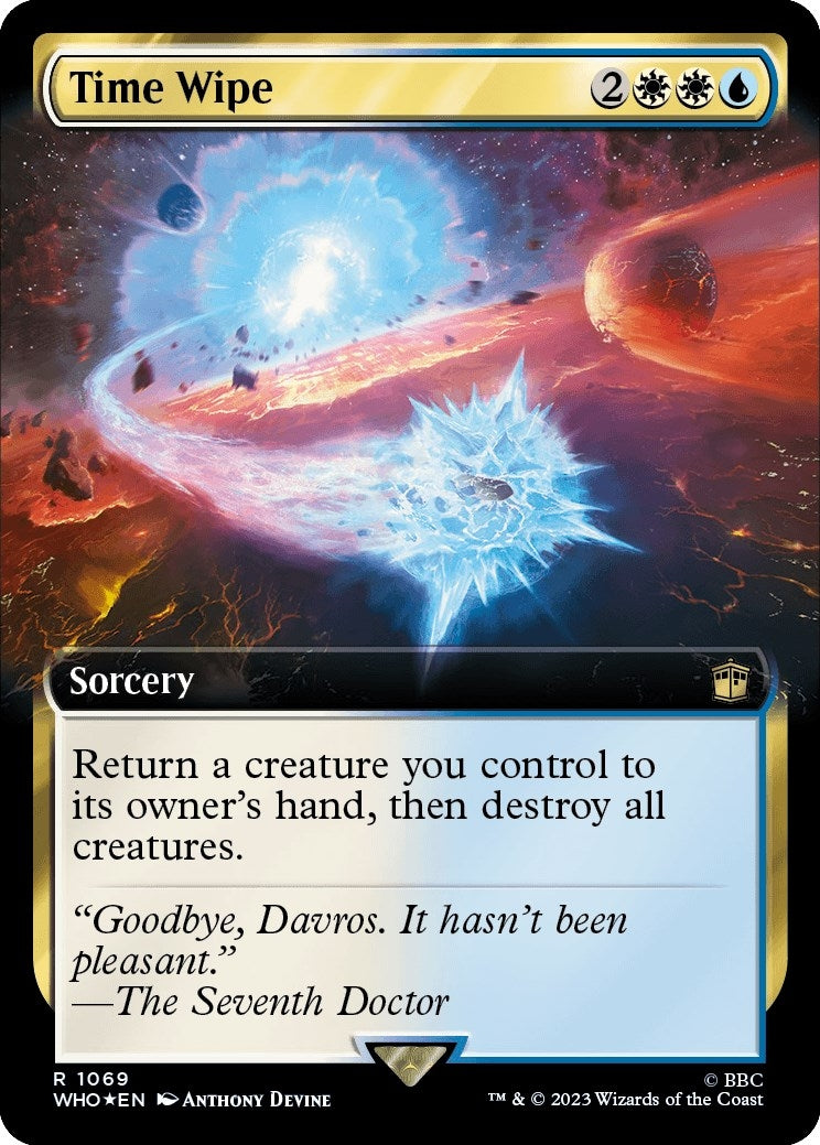Image for Time Wipe (Extended Art) (Surge Foil) (1069) (Universes Beyond: Doctor Who) - Magic: The Gathering