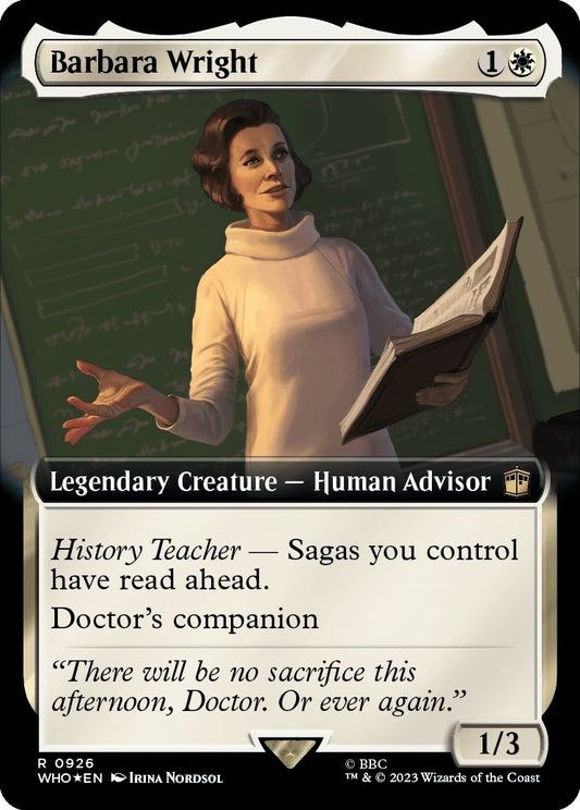 Image for Barbara Wright (Extended Art) (Surge Foil) (926) (Universes Beyond: Doctor Who) - Magic: The Gathering