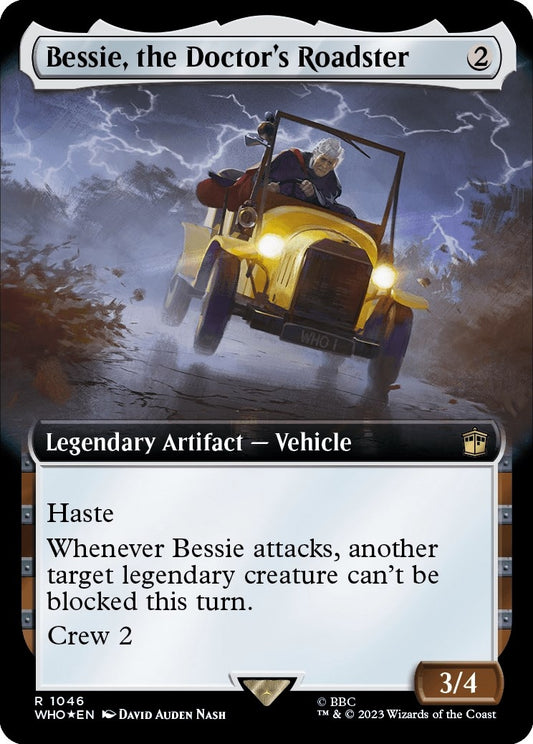 Image for Bessie, the Doctor's Roadster (Extended Art) (Surge Foil) (1046) (Universes Beyond: Doctor Who) - Magic: The Gathering