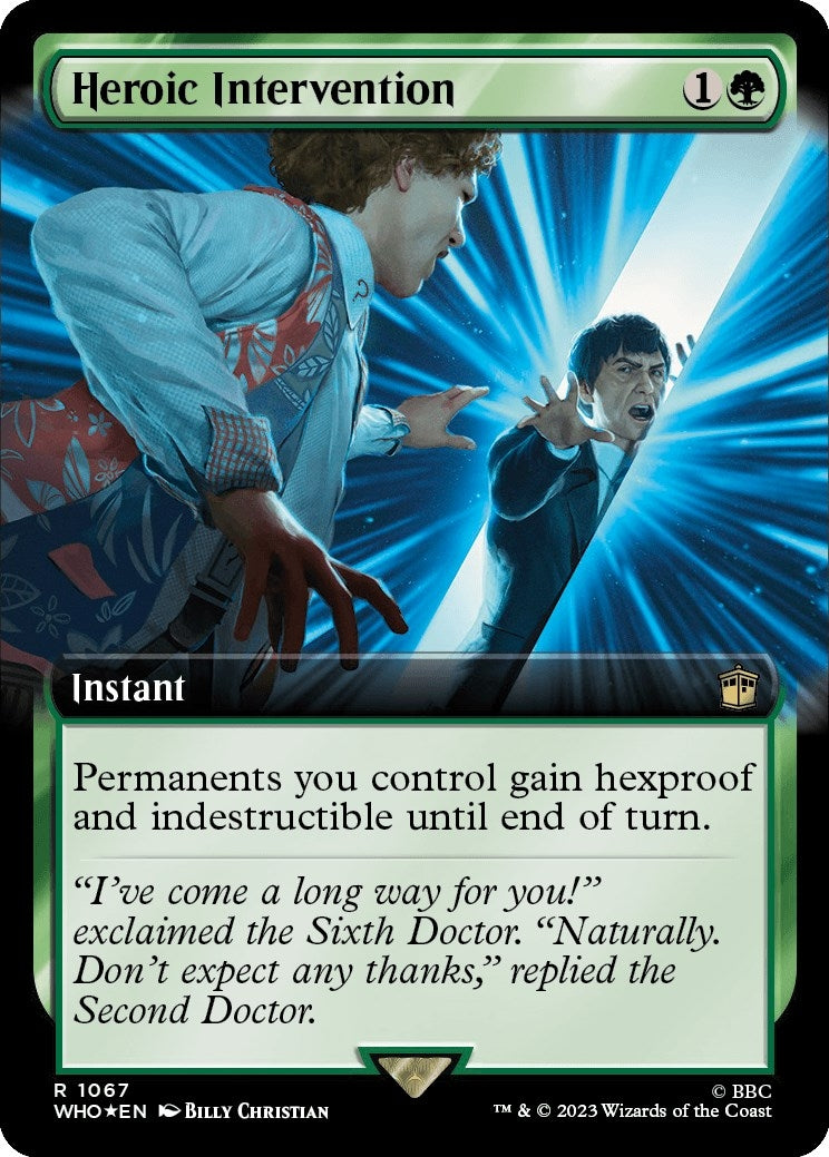 Image for Heroic Intervention (Extended Art) (Surge Foil) (1067) (Universes Beyond: Doctor Who) - Magic: The Gathering