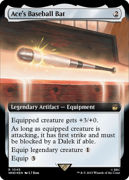 Image for Ace's Baseball Bat (Extended Art) (Surge Foil) (1045) (Universes Beyond: Doctor Who) - Magic: The Gathering