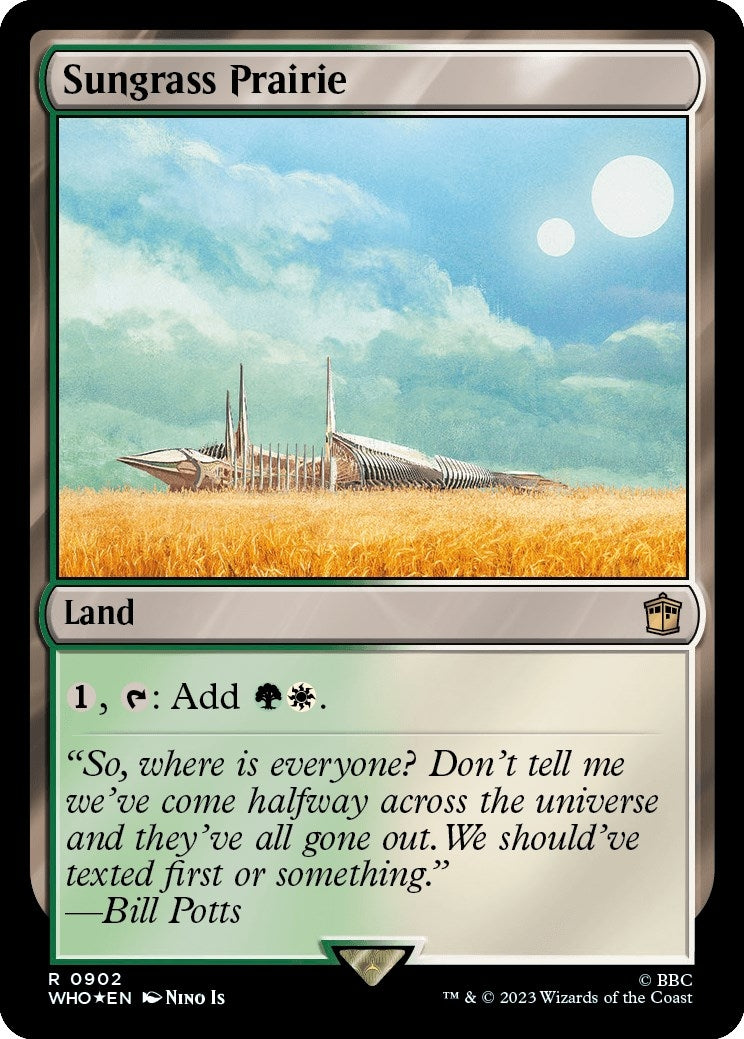 Image for Sungrass Prairie (Surge Foil) (902) (Universes Beyond: Doctor Who) - Magic: The Gathering