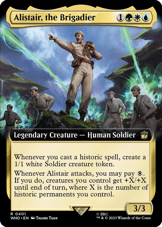 Image for Alistair, the Brigadier (Extended Art) (401) (Universes Beyond: Doctor Who) - Magic: The Gathering