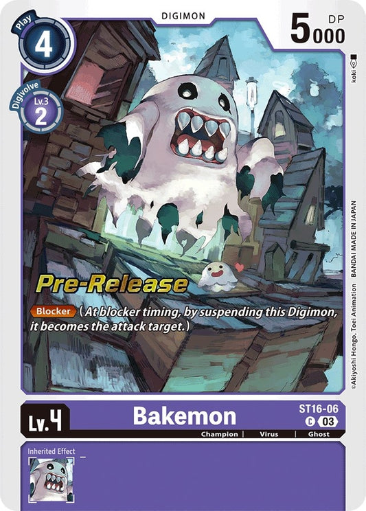 Image for Bakemon (ST16-06 C) (Starter Deck 16: Wolf of Friendship Pre-Release Cards) - Digimon Card Game