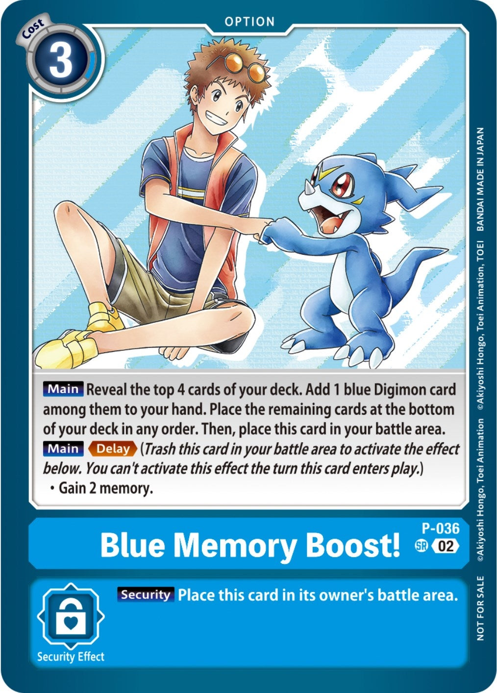 Image for Blue Memory Boost! (NYCC 2023 Demo Deck) (P-036 P) (Digimon Demo Deck Exclusive Cards) - Digimon Card Game