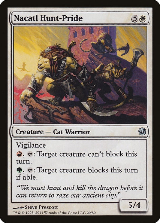 Image for Nacatl Hunt-Pride (20) (Duel Decks: Ajani vs. Nicol Bolas) - Magic: The Gathering