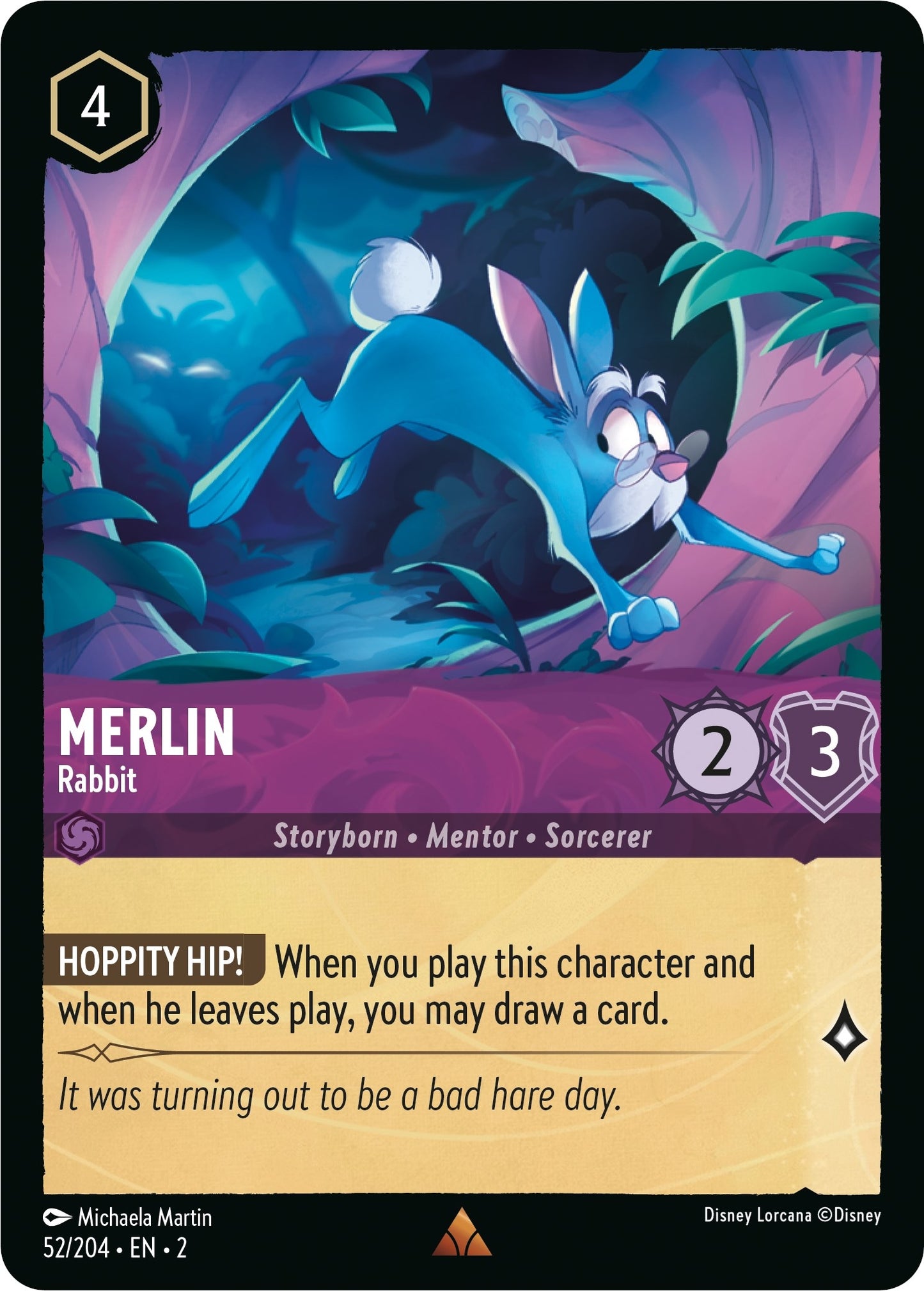 Image for Merlin - Rabbit (52/204) (Rise of the Floodborn) - Disney Lorcana