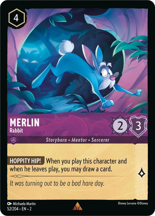 Image for Merlin - Rabbit (52/204) (Rise of the Floodborn) - Disney Lorcana