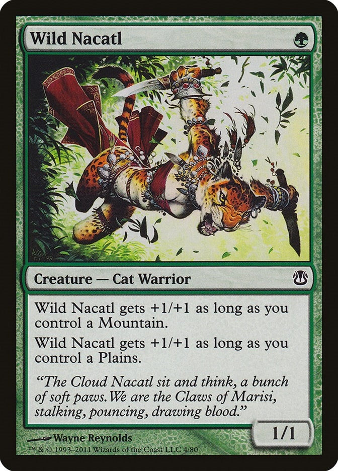 Image for Wild Nacatl (4) (Duel Decks: Ajani vs. Nicol Bolas) - Magic: The Gathering