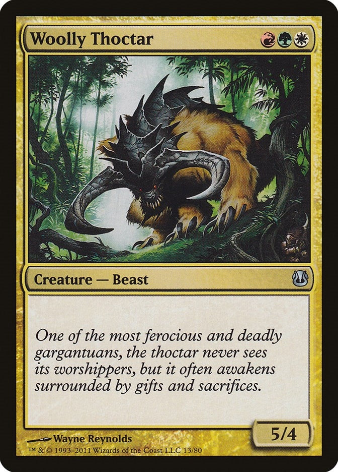 Image for Woolly Thoctar (13) (Duel Decks: Ajani vs. Nicol Bolas) - Magic: The Gathering
