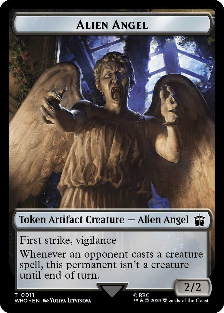 Image for Alien Angel // Clue (0023) Double-Sided Token (11 // 23) (Universes Beyond: Doctor Who) - Magic: The Gathering