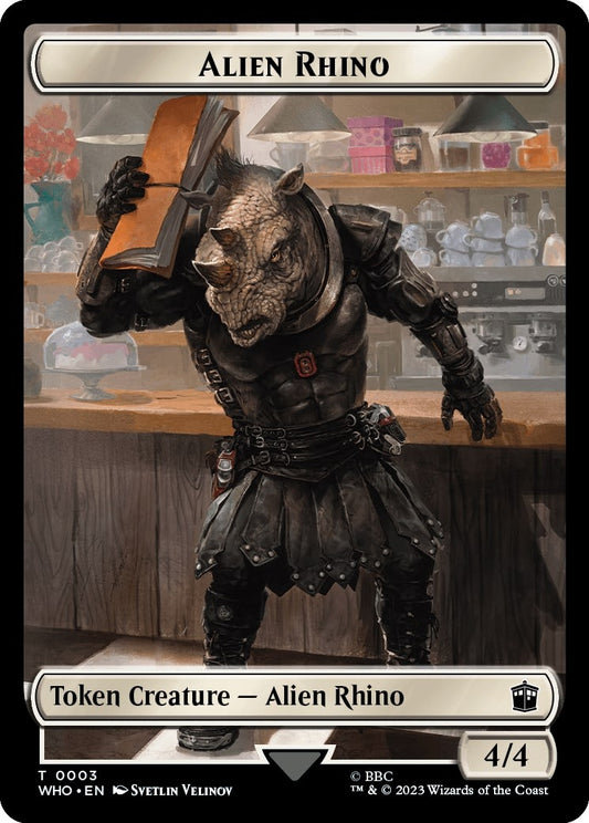 Image for Alien Rhino // Cyberman Double-Sided Token (3 // 24) (Universes Beyond: Doctor Who) - Magic: The Gathering
