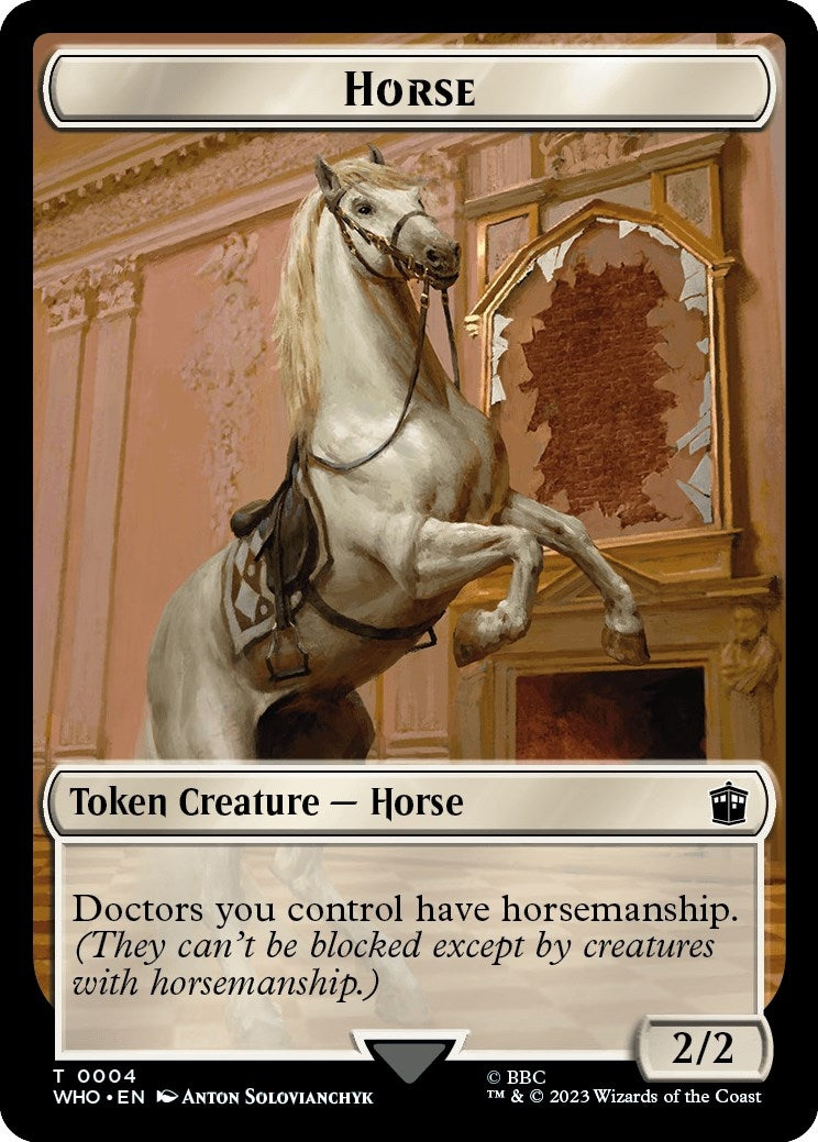 Image for Horse // Cyberman Double-Sided Token (4 // 24) (Universes Beyond: Doctor Who) - Magic: The Gathering