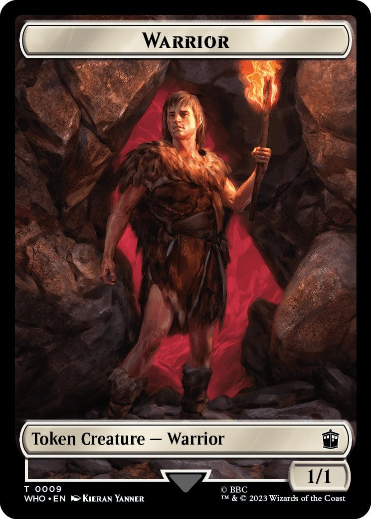 Image for Warrior // Treasure (0028) Double-Sided Token (9 // 28) (Universes Beyond: Doctor Who) - Magic: The Gathering