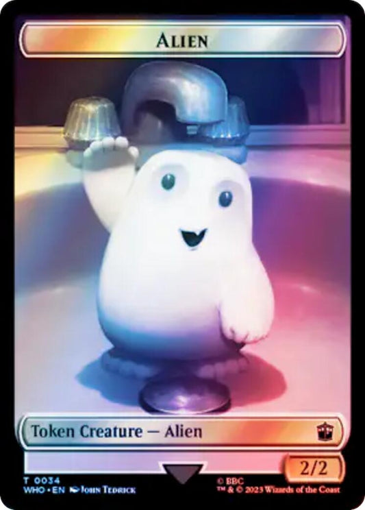 Image for Alien // Dinosaur Double-Sided Token (Surge Foil) (34 // 52) (Universes Beyond: Doctor Who) - Magic: The Gathering