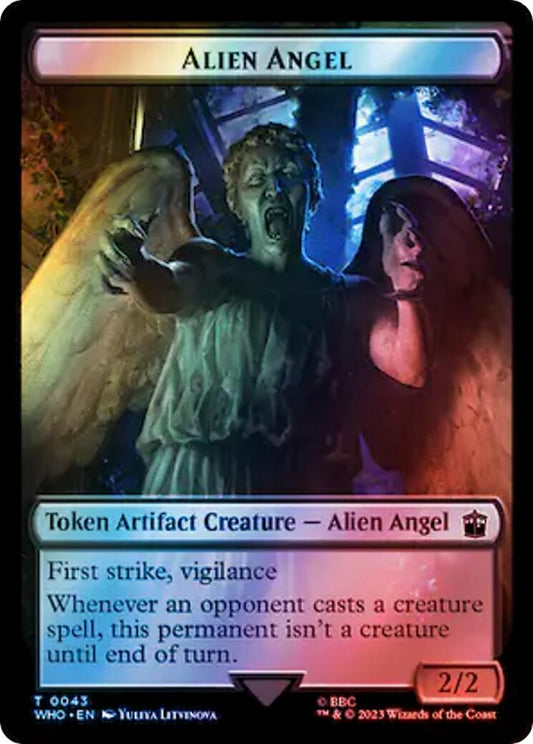Image for Alien Angel // Treasure (0063) Double-Sided Token (Surge Foil) (43 // 63) (Universes Beyond: Doctor Who) - Magic: The Gathering