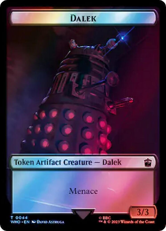 Image for Dalek // Clue (0054) Double-Sided Token (Surge Foil) (44 // 54) (Universes Beyond: Doctor Who) - Magic: The Gathering